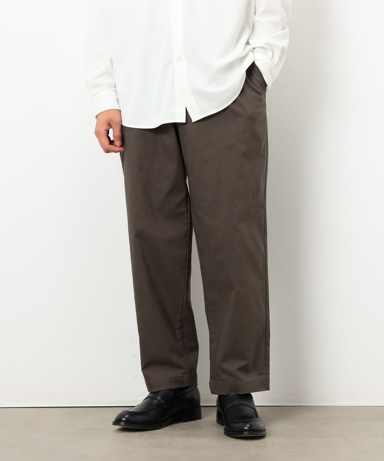 スマートベーシックパンツ】ハイテンション 裏起毛 ワンタック ワイド