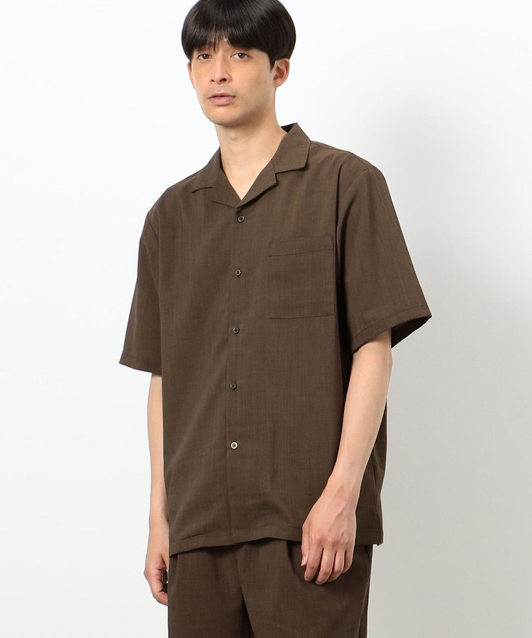 ファンクショナル リネンライク オープンカラーシャツ（47-33IG07-204