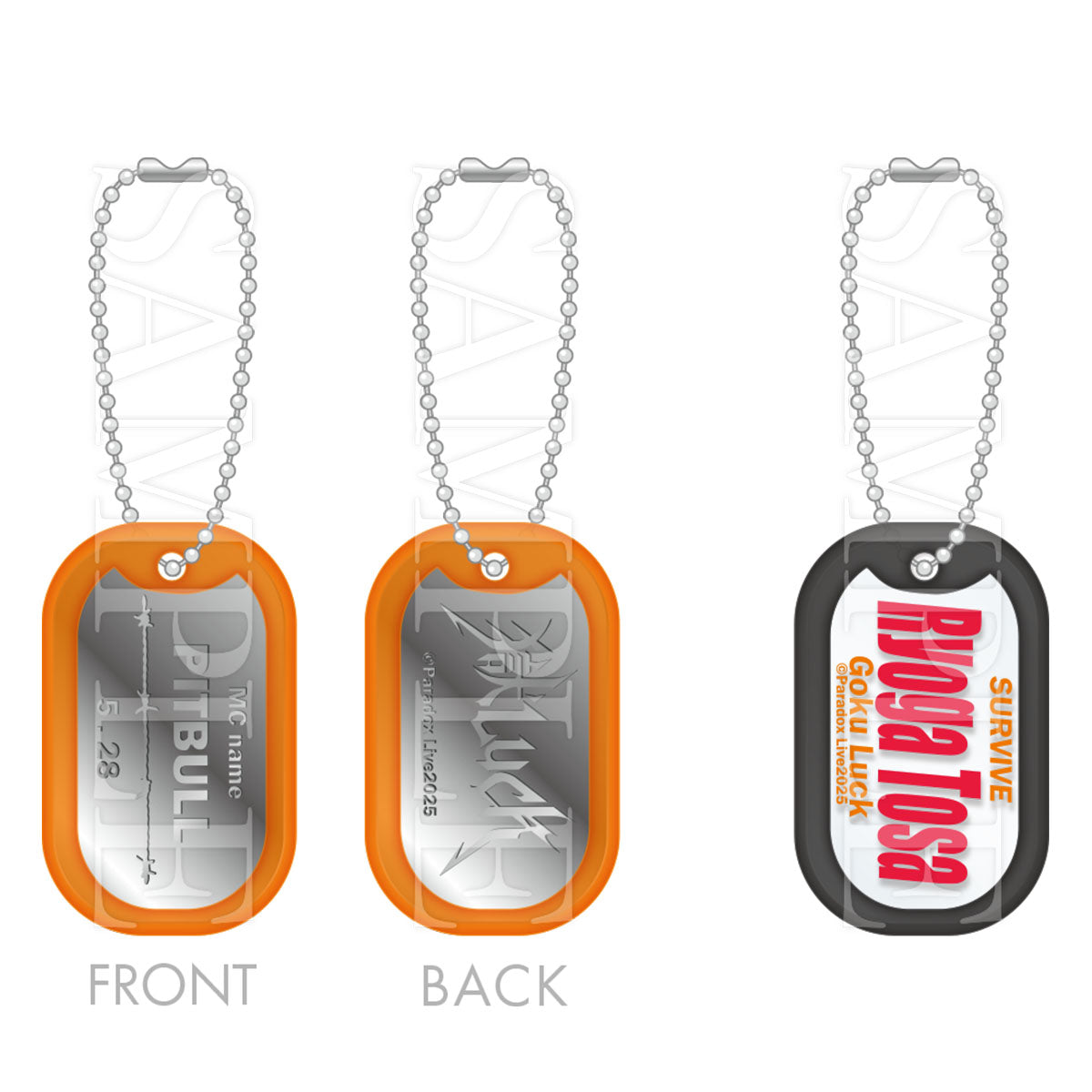 Paradox Live SURVIVE 獄Luck ドッグタグキーホルダーセット