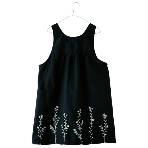 すてきな先生vol.101|ボタニカルチェーン刺しゅうエプロン M－L