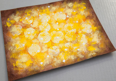 yellow circle|a026|【ギャラリー笑夢】☆抽象画,印象画,新築祝い,開店