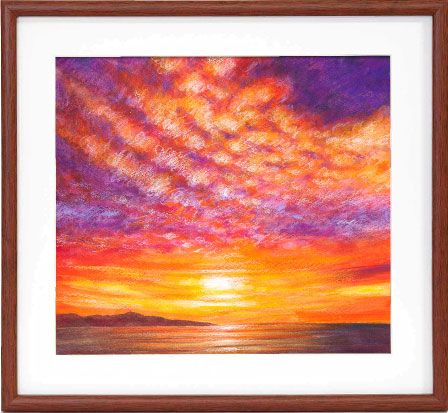 オレンジの夕暮れ|a236|【ギャラリー笑夢】インテリアアート販売