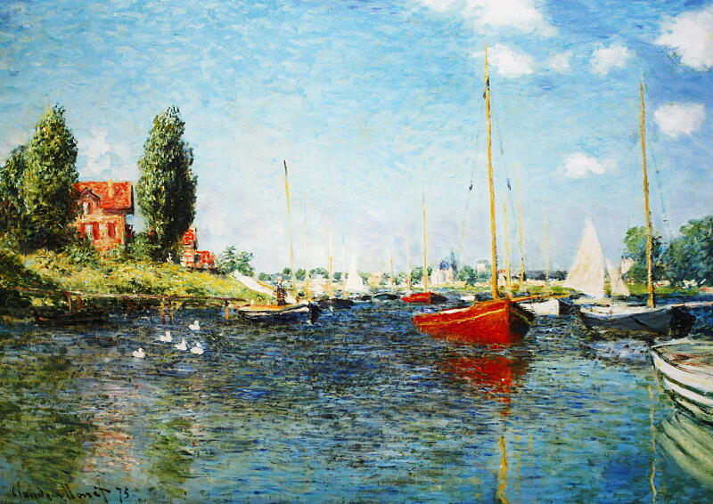 アルジャントゥイユの赤いボート モネ