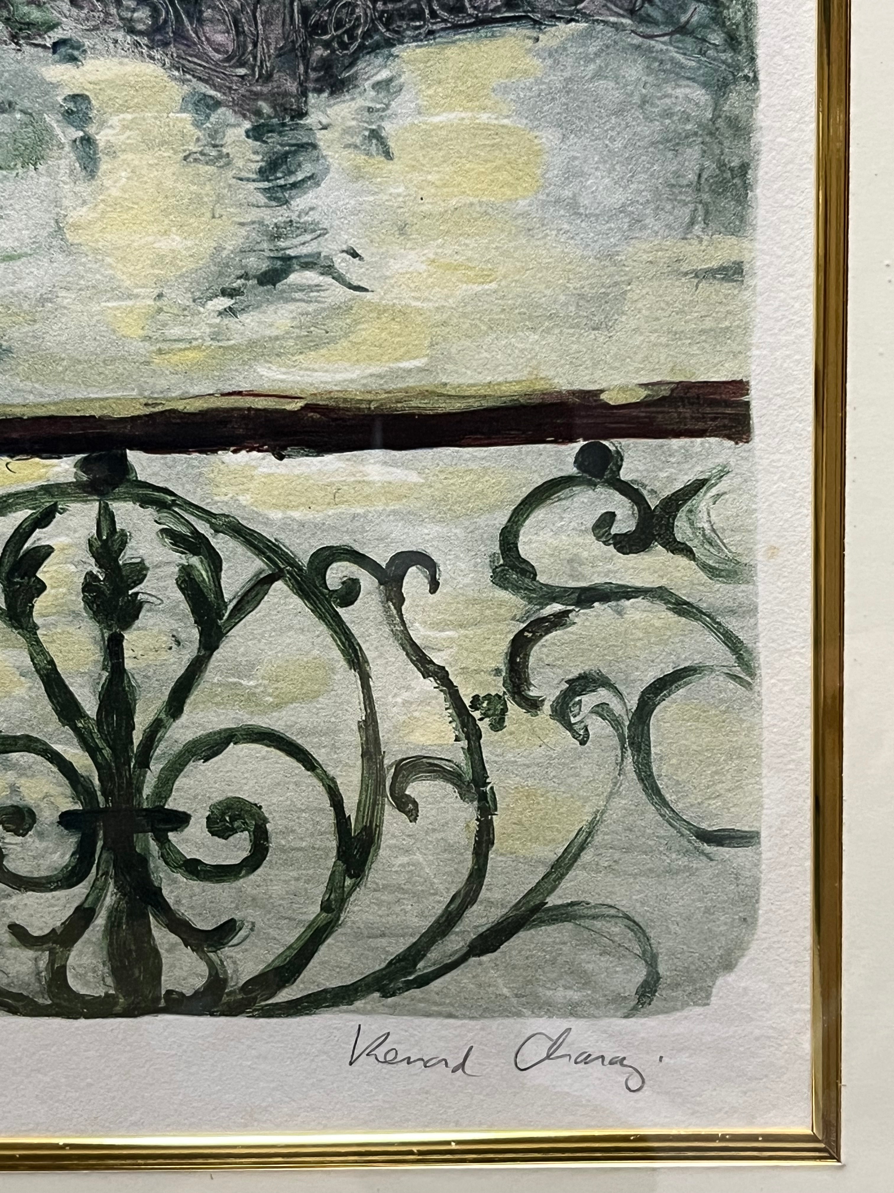 ベルナール・シャロワ「セーヌの岸辺」リトグラフ | ギャラリーK