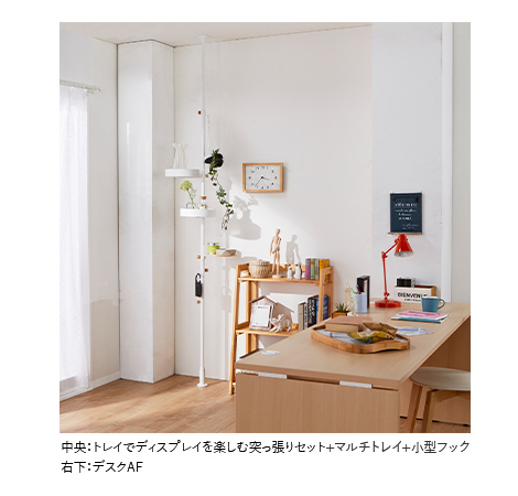 DRAW A LINE(ドローアライン)トレイでディスプレイを楽しむ 突っ張り