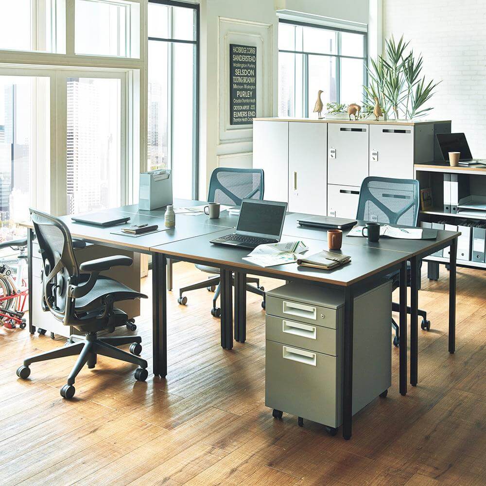 ワーキングテーブル 幅100cm 奥行70cm ( パソコンデスク ワーク