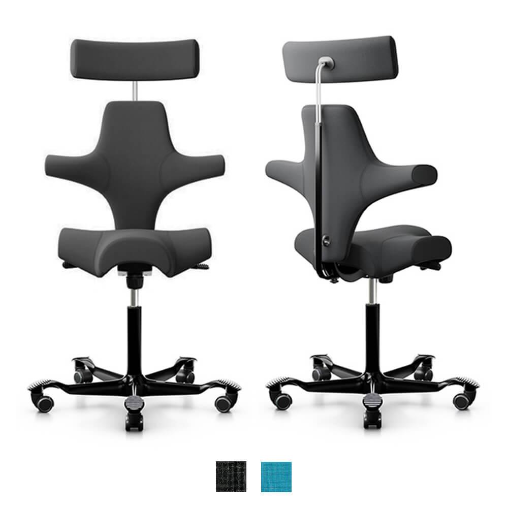 HAG Capisco カピスコ チェア ヘッドレスト付 クロス張り ミドルハイ