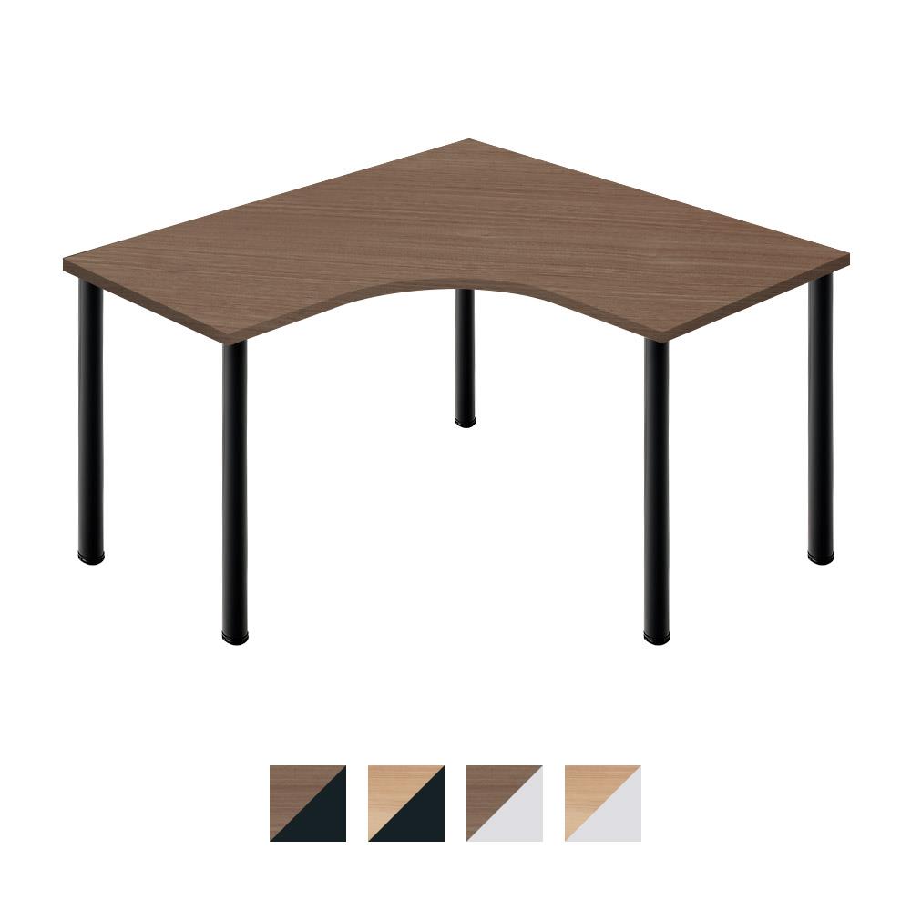 D3デスク 天板Lタイプ 木目 アジャスター脚 幅120cm (パソコンデスク