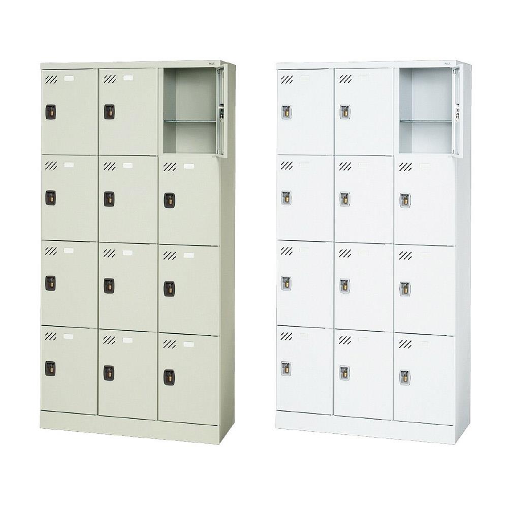 多人数用ロッカー 12人用 南京錠 ( ロッカー スチール製 鍵付き 3列4段