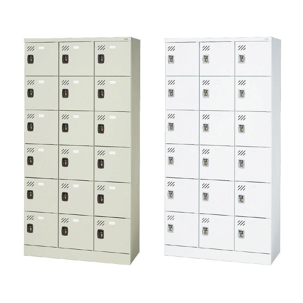 多人数用ロッカー 18人用 南京錠 ( ロッカー スチール製 鍵付き 3列6段