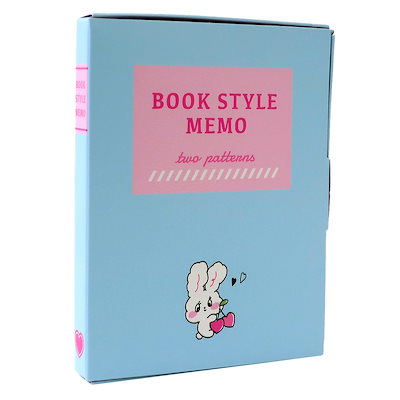 Qoo10] クラックス メモ帳 うさちゃん ブックスタイル メモ : 文具