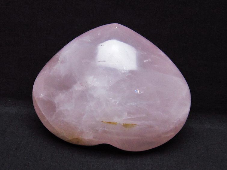 パワーストーン 天然石 ローズクォーツハート置物[T457-3624]