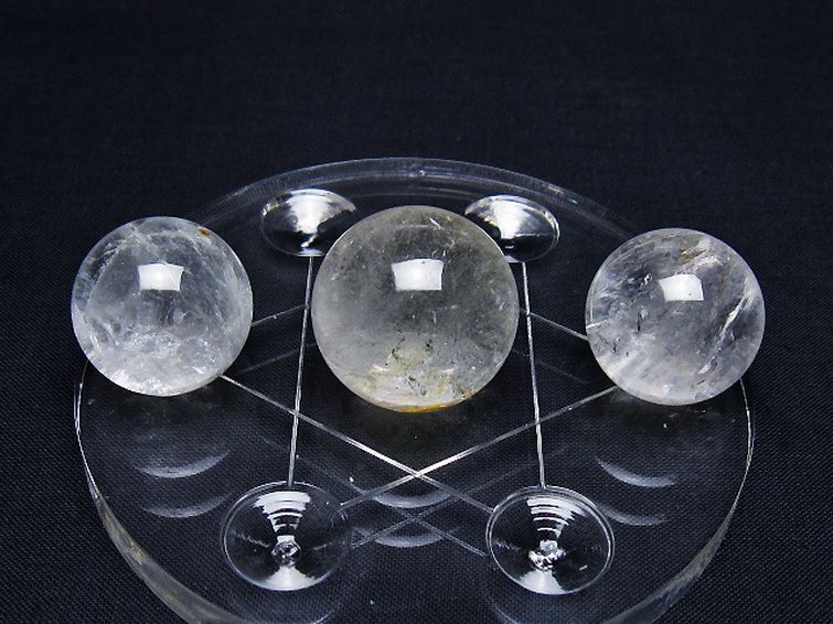 パワーストーン 天然石 ヒマラヤ水晶丸玉七星陣 24mm [T602-2522]