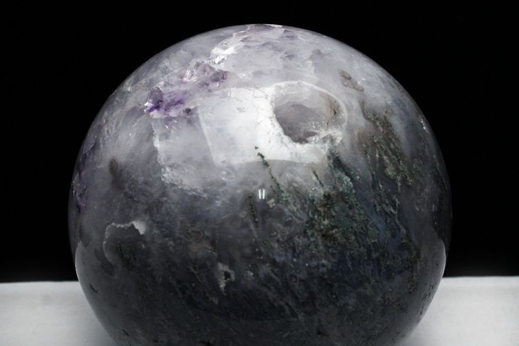 9.9Kg アメジスト笑口丸玉207mm[T610-11799]