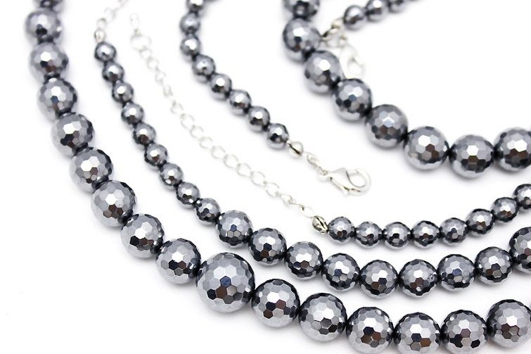 高純度激安 テラヘルツネックレス 128面カット ミックスビーズタイプ