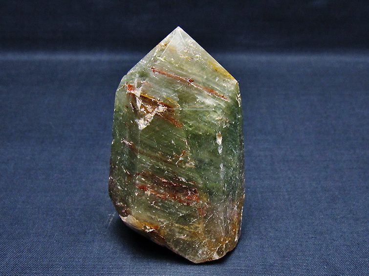 パワーストーン 天然石 グリーンファントム水晶六角柱[T222-2420]