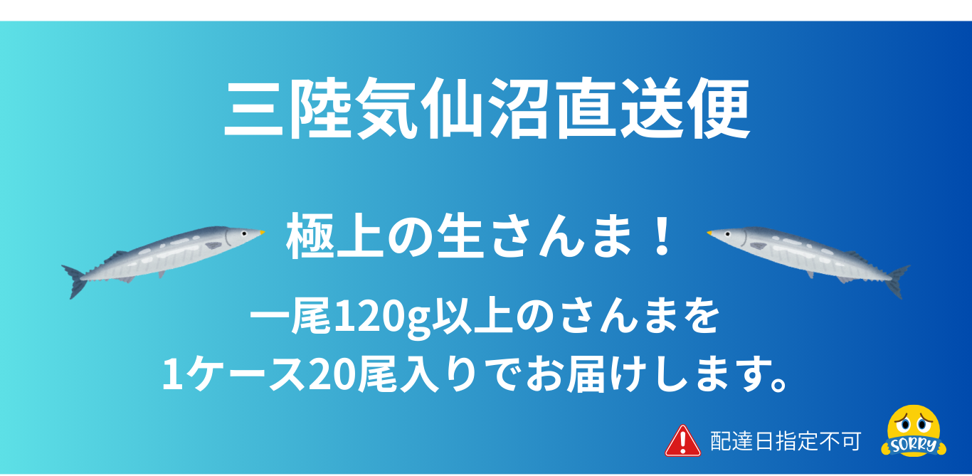 極上三陸気仙沼生さんま120g以上/20尾 | さんま | 東北うまいもの市場