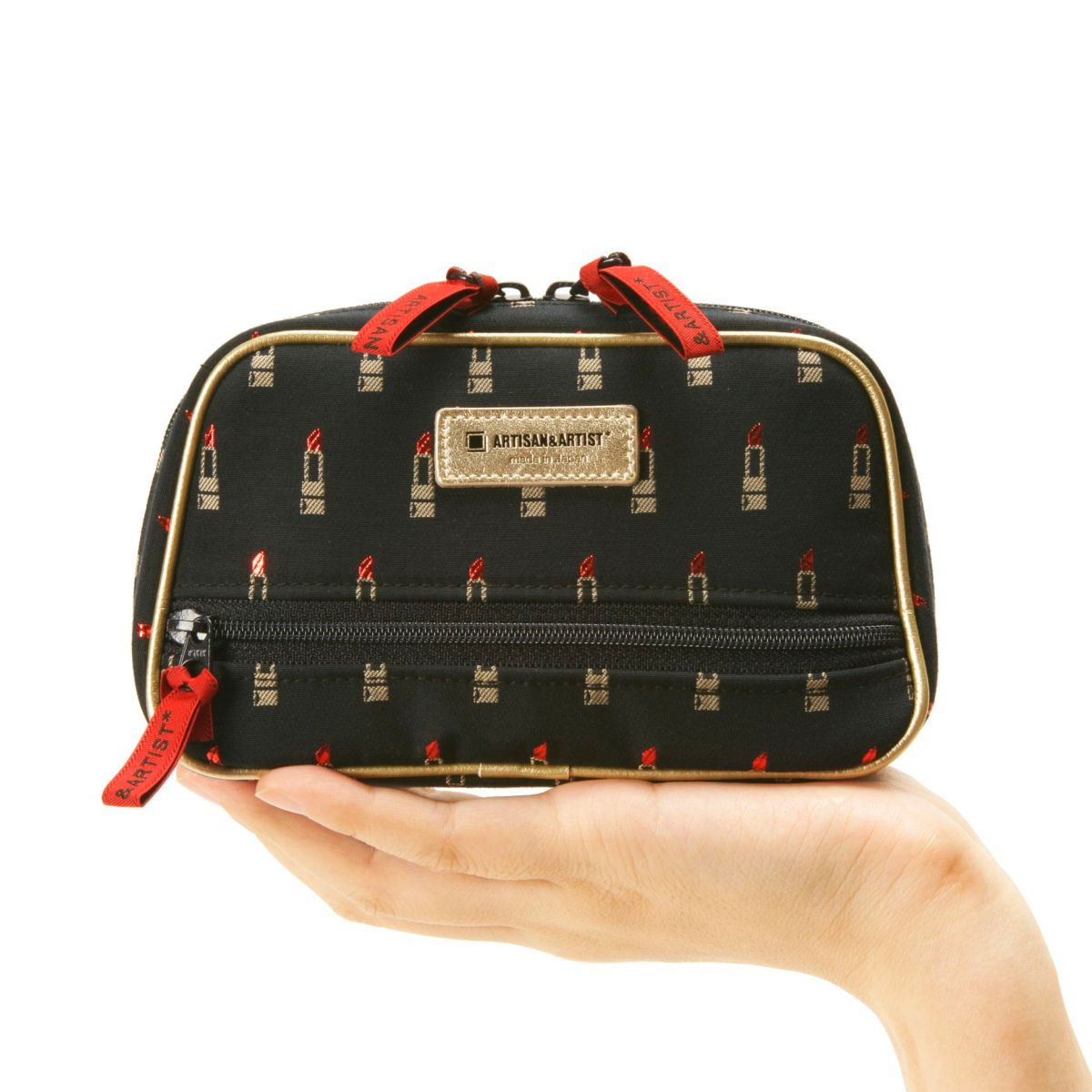 スマートなティッシュケース付きサブポーチ ヴァリアント・ルージュ