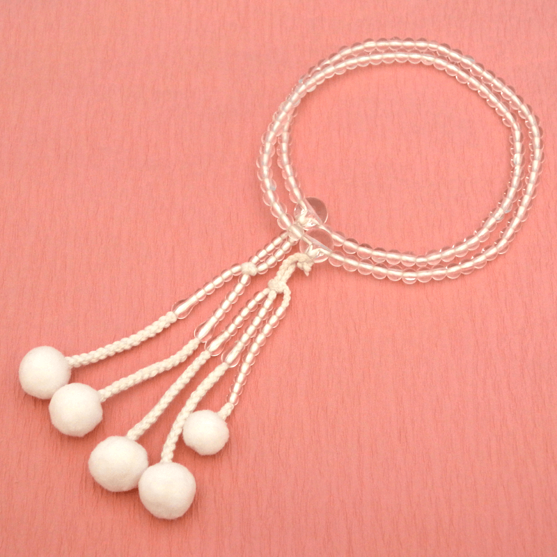 創価学会仏壇仏具【カラフルPC念珠 水晶】赤澤朝陽