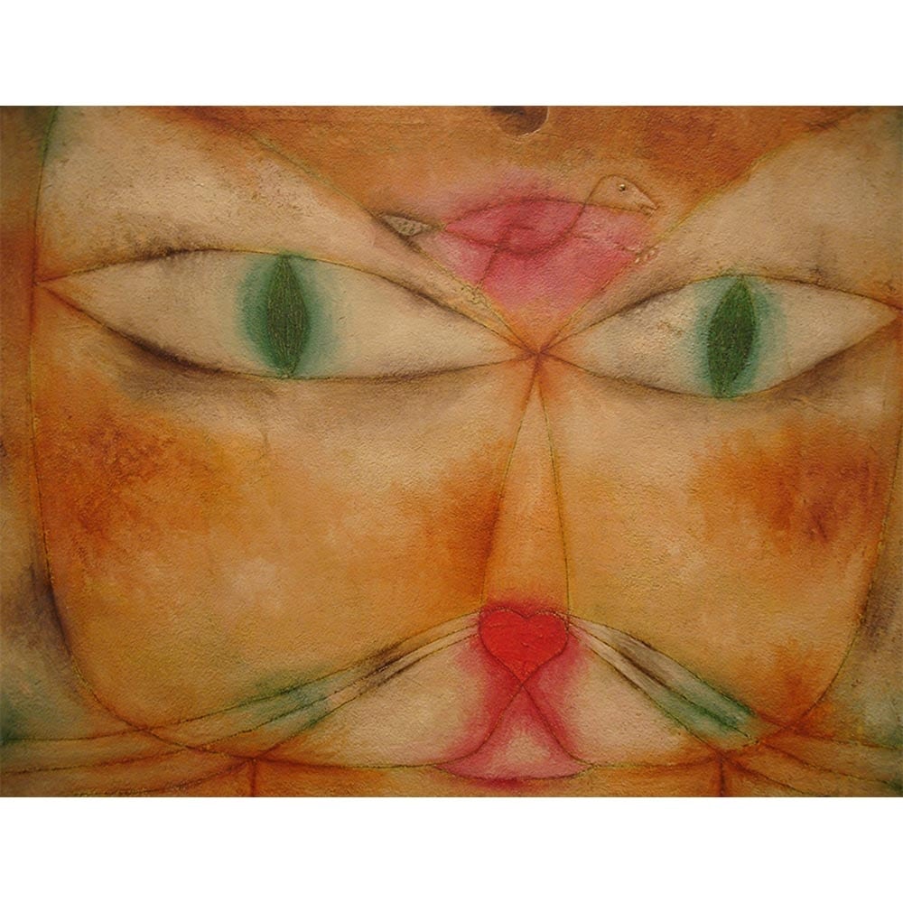 猫と鳥 【8号】 パウル・クレー 【 額縁が選べる 額入り 複製画 絵画