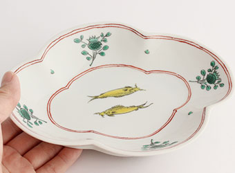 泰山窯 木瓜向付（双魚）｜九谷焼のうつわ｜和食器通販 じろや