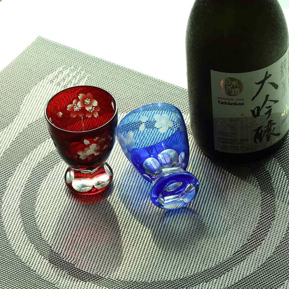 日本酒グラス 大和桜 ぐい呑み 日本酒 冷酒 お酒 ガラス