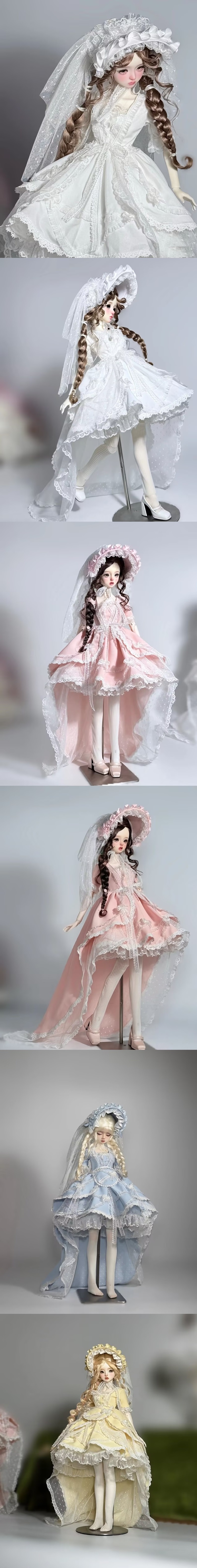 AF11460【uztt】4色！1/4☆MDDド－ル用洋服5点セット | ◇ドール洋服