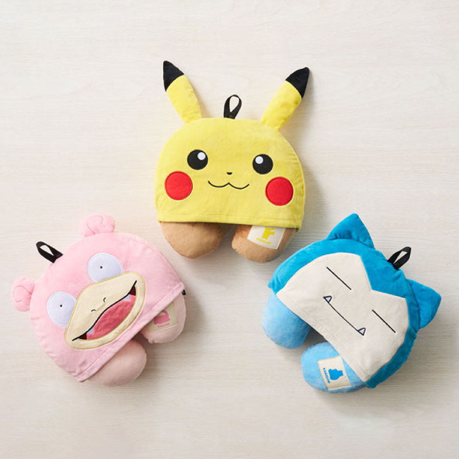 ポケモン フード付ネックピロー｜カビゴン | トラベルグッズgowell