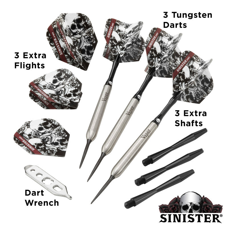 Viper Sinister Darts 95% Tungsten Steel Tip Darts 25 Grams – GLD