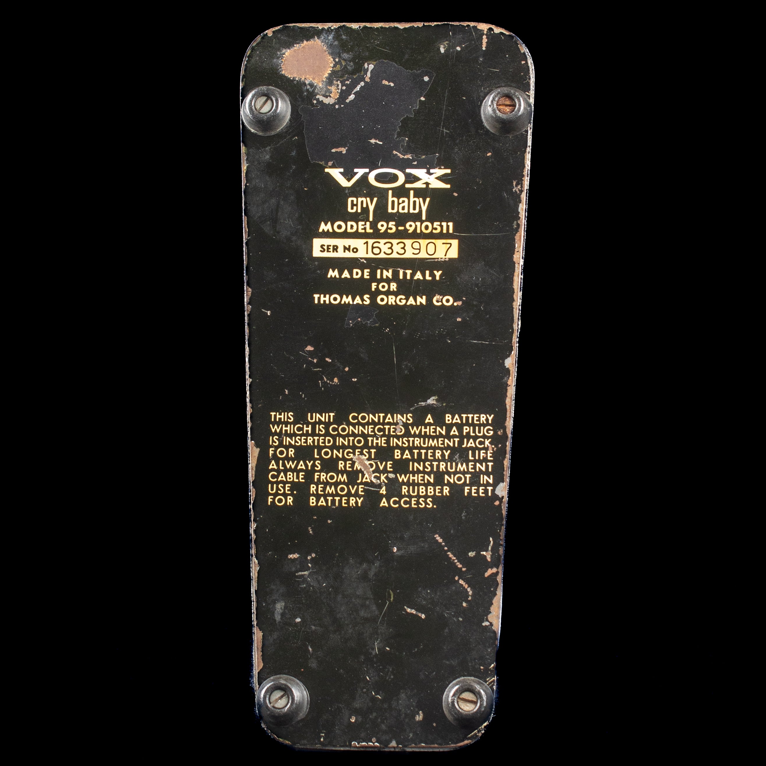 Vox Model 95-910511 Cry Baby Wah – Garrett Park Guitars