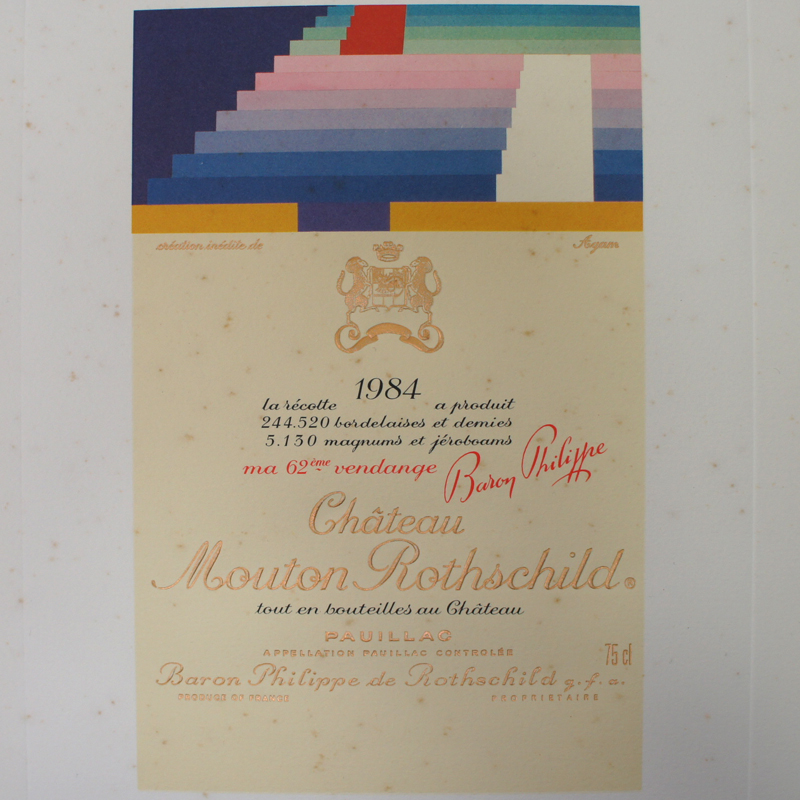 Château Mouton-Rothschild 1984 Label-Lithograph by 