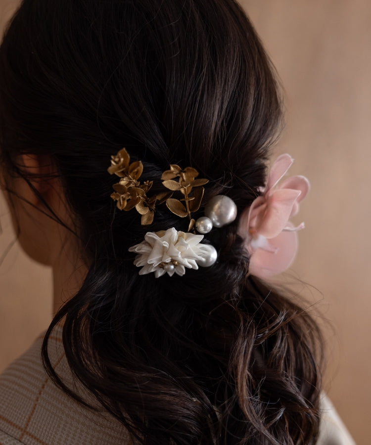 髪飾り 胡蝶蘭(小)5点セット – ゆかた館グレース