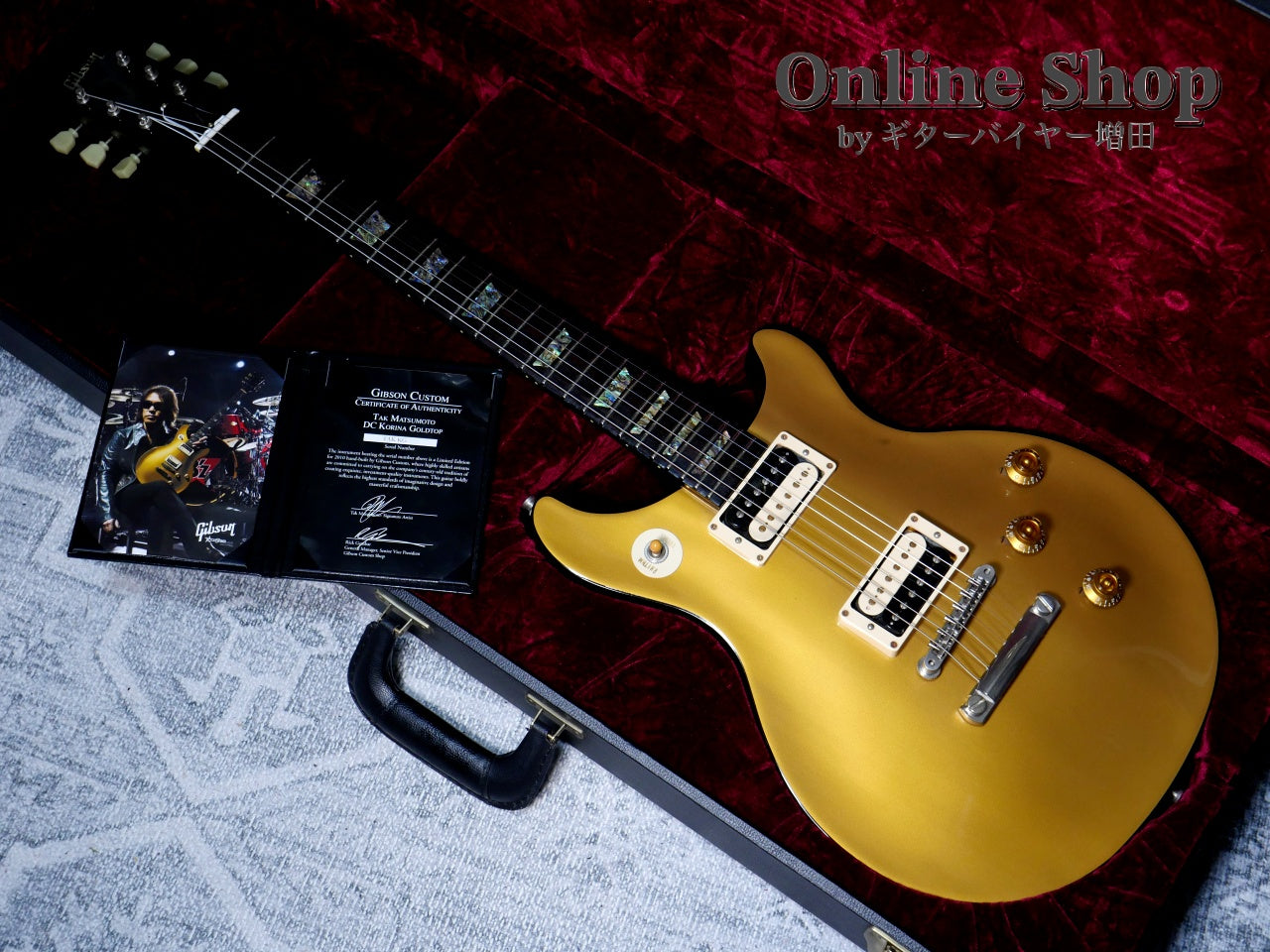 USED 2011 Gibson Custom Shop TAK Matsumoto DC Korina Goldtop Dark