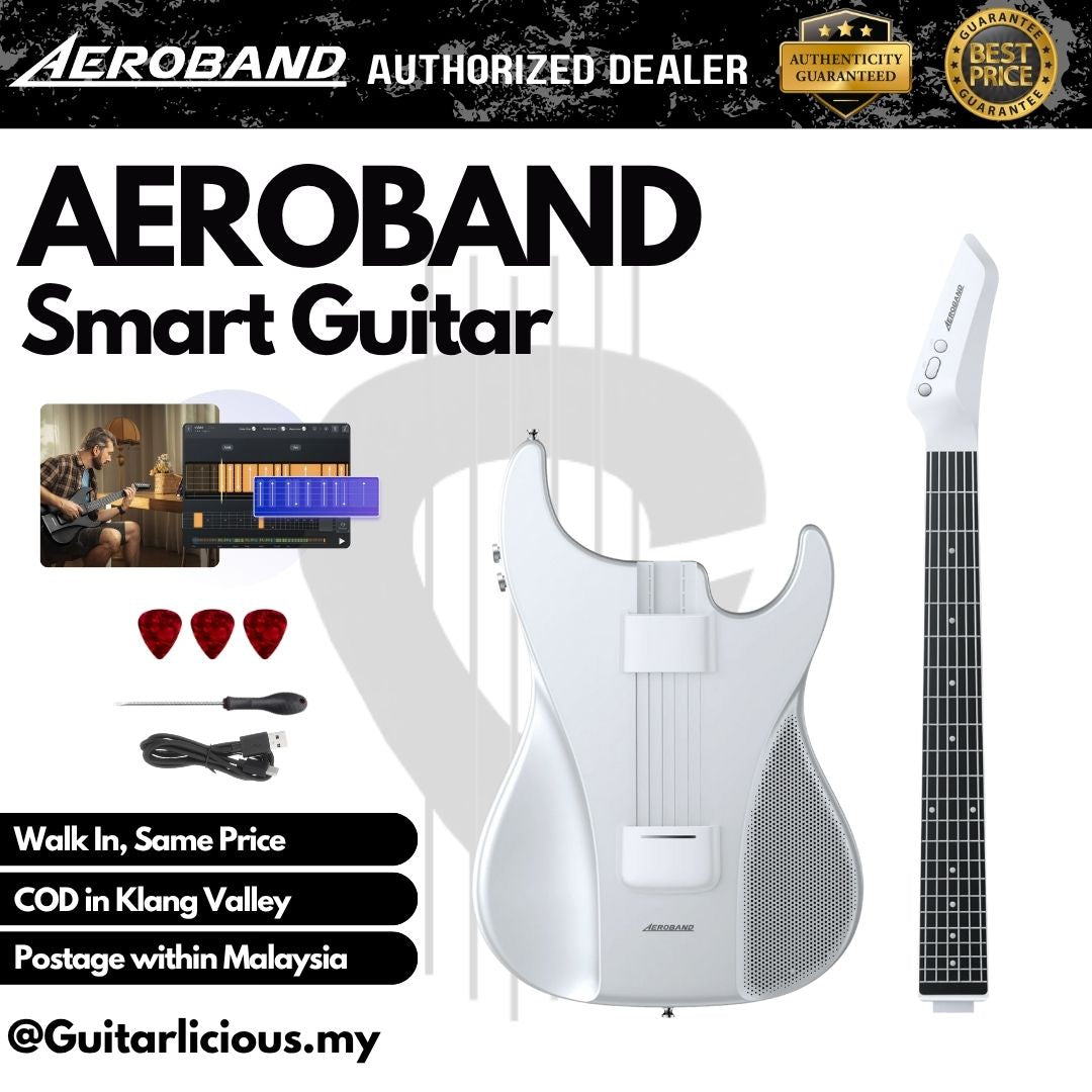 AEROBAND AeroGuitar Stringless Acoustic Electric Travel Guitar