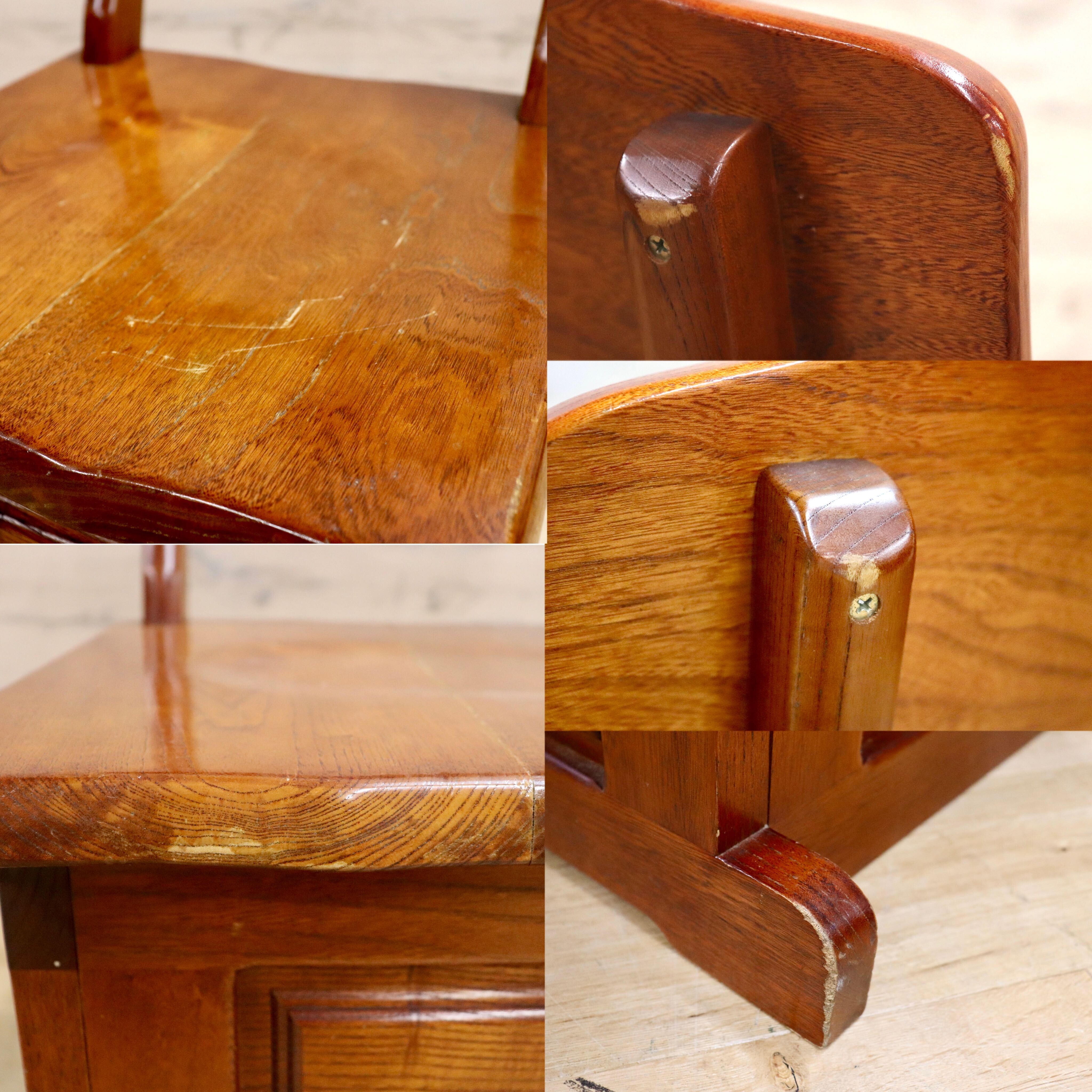 GMHS347A○石橋武士作 伝統木芸士 1人掛けベンチ ダイニングチェア