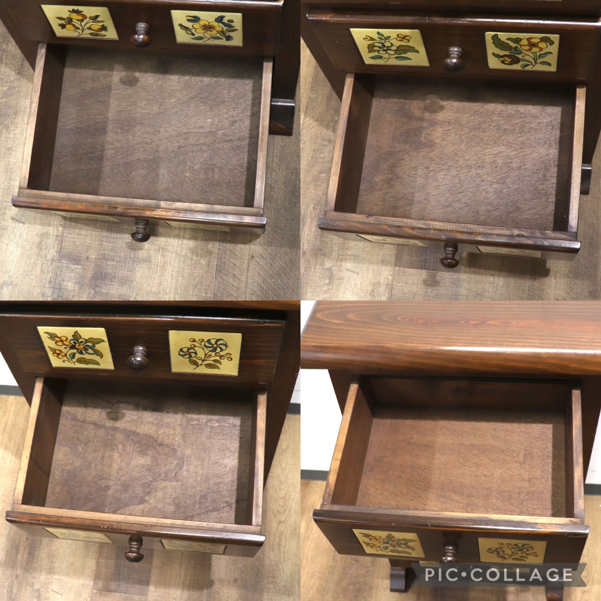 GMHK548○バレンシア家具 スペイン製 タイルチェスト 4段チェスト