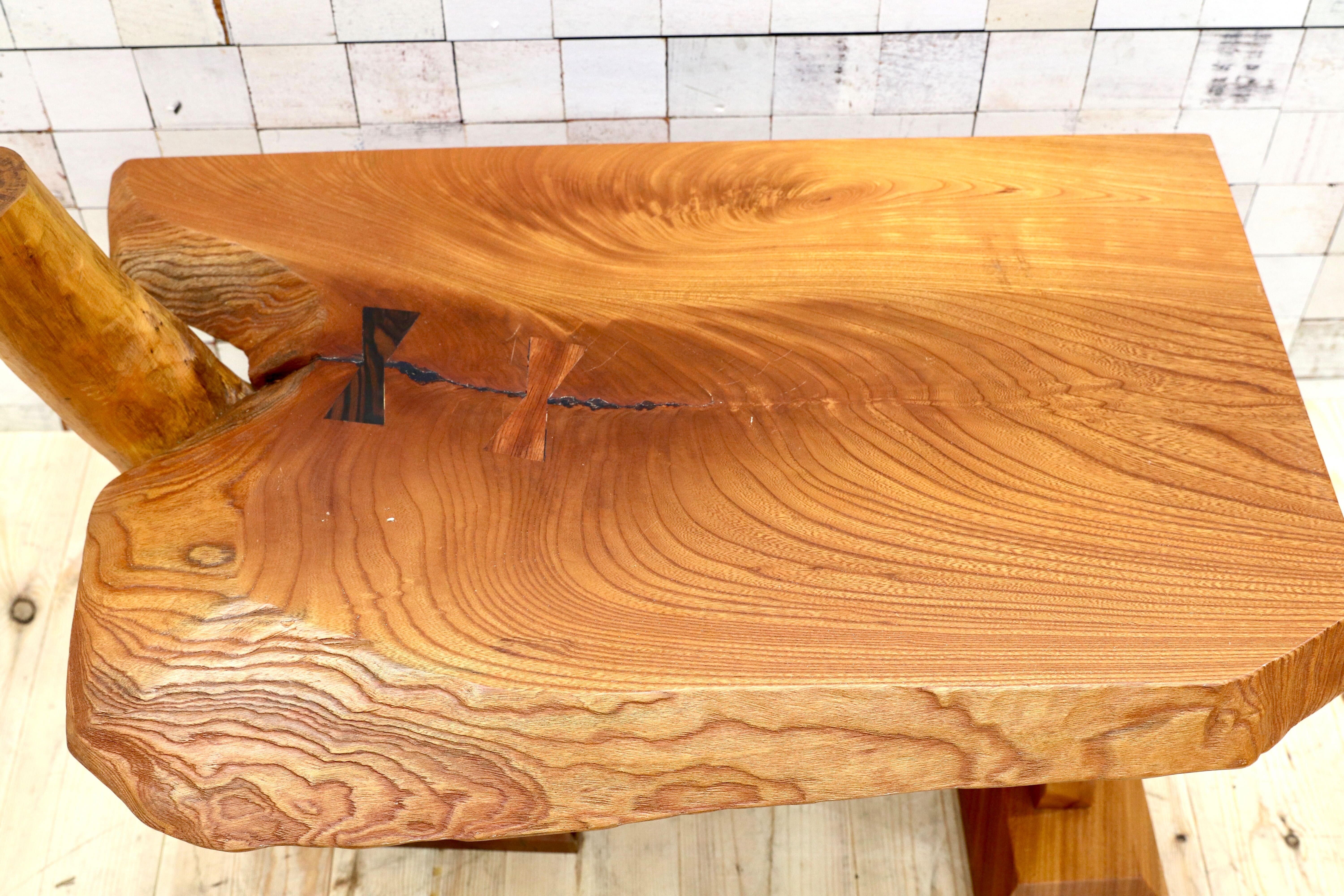 GMFT439○木製 工房家具 文机 花台 飾り台 置床 座敷机 和家具 レトロ