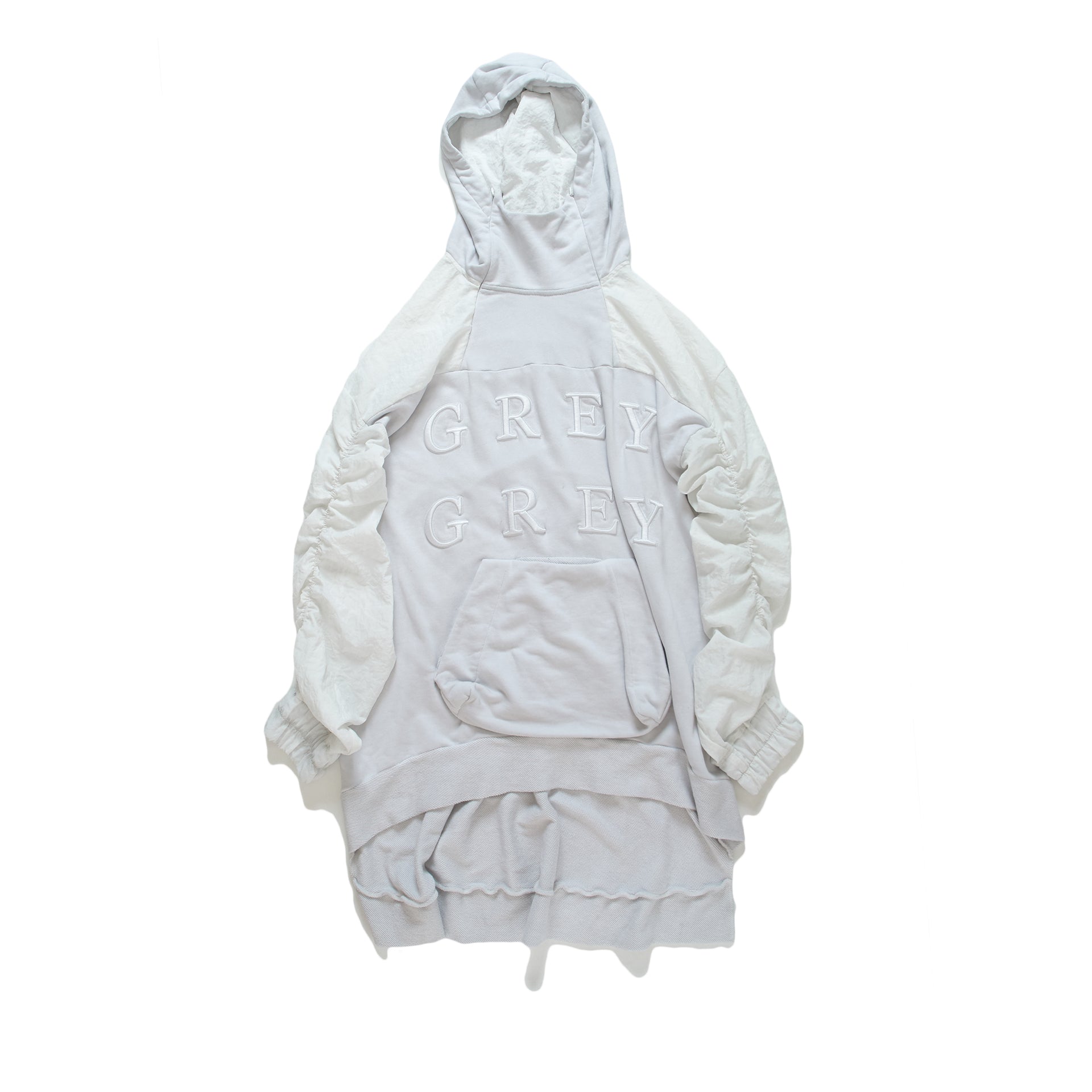 EMBROIDERED OVERSIZED HOODIE - DIRT WHITE – HAMCUS