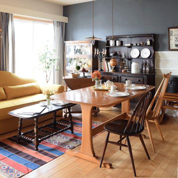 アーコールのフープバックチェア（6本・チョコアップル色・ハの字脚