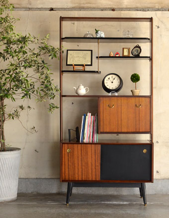 北欧テイストのヴィンテージ家具、カッコイイディバイダー（本棚）(x