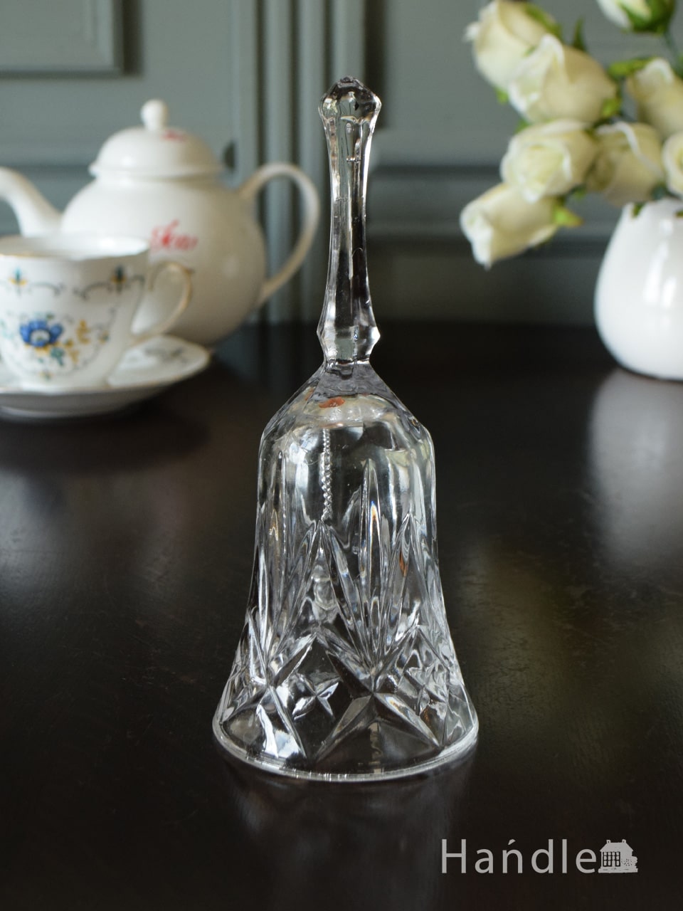 クリアガラスの美しいガラスのスワン（白鳥）のオブジェ、アンティーク