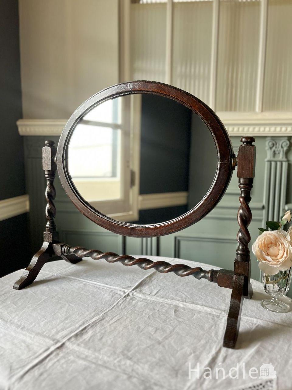 アンティークのミラー、姿見にもなるモールディングミラー（壁掛け鏡