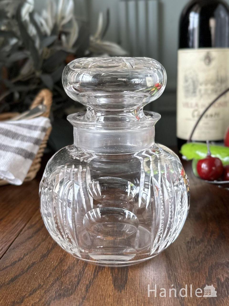 英国アンティークガラスのキャニスター、イギリスで見つけたピクルス