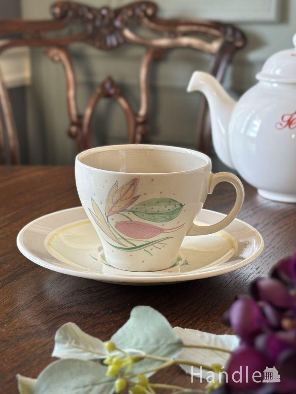 スージークーパー（Susie Cooper）のビンテージ食器、ロングリーフの