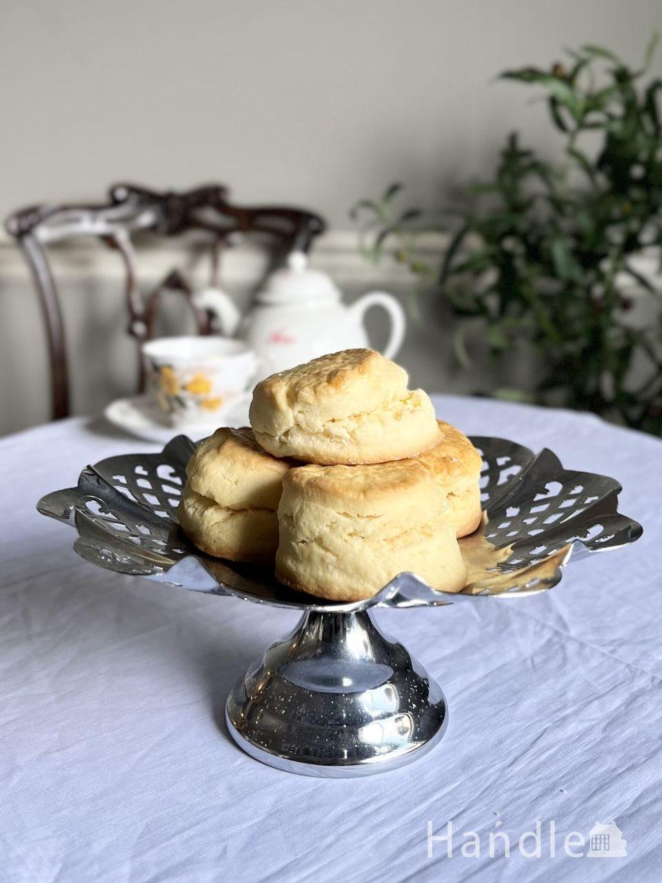 英国輸入の透かし彫りが美しいアンティーク銀雑貨、シルバーコンポート