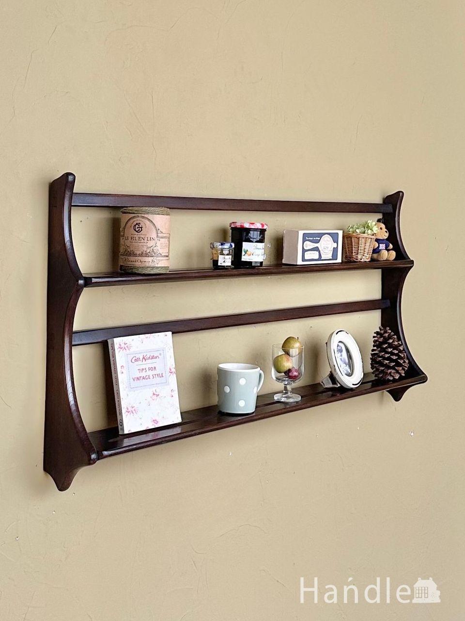 フランスアンティーク ナポレオン3世ウォールシェルフ（ブラック）(m