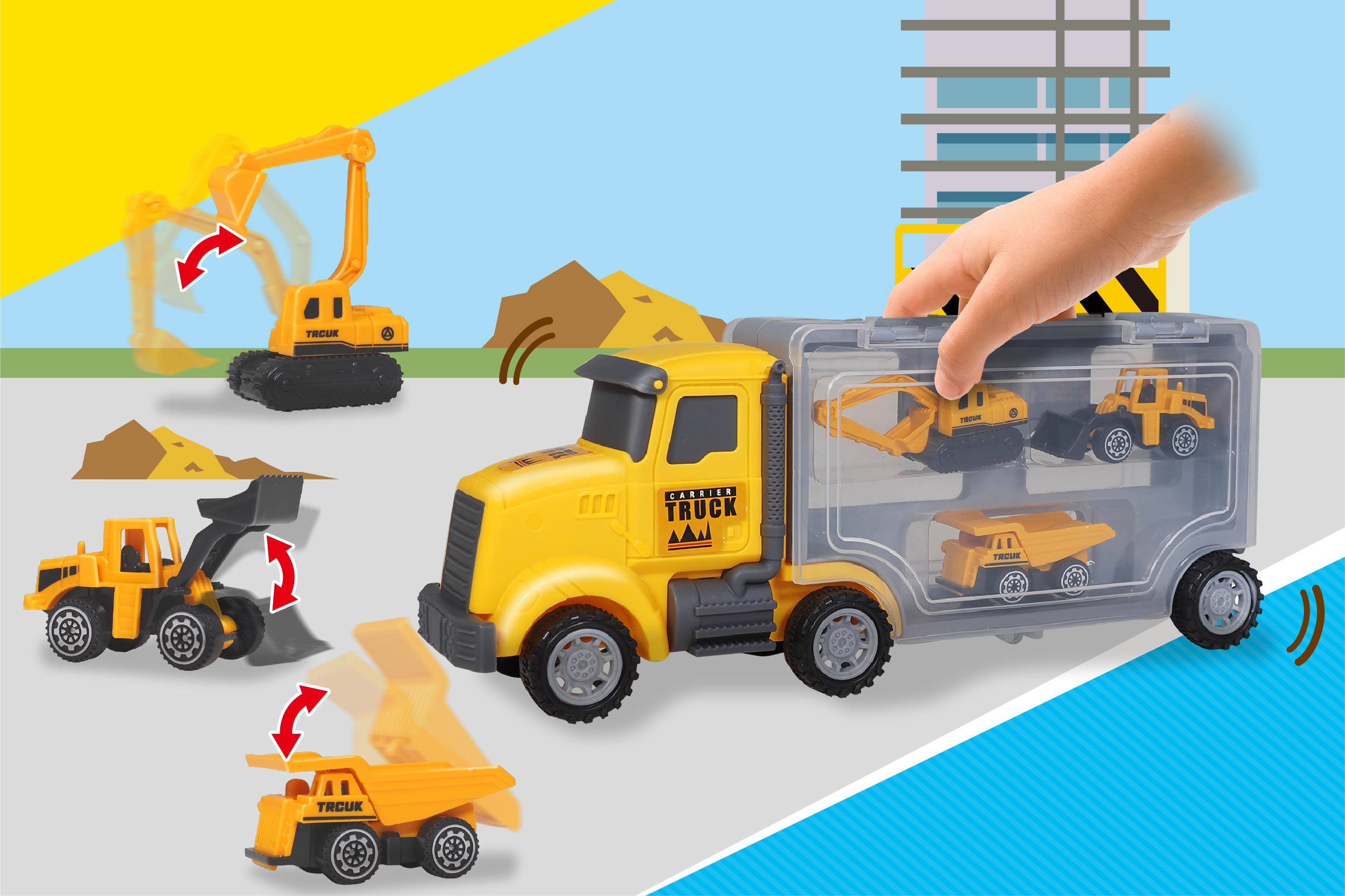 はたらく車ミニカー付き キャリアトラック | 株式会社ハック