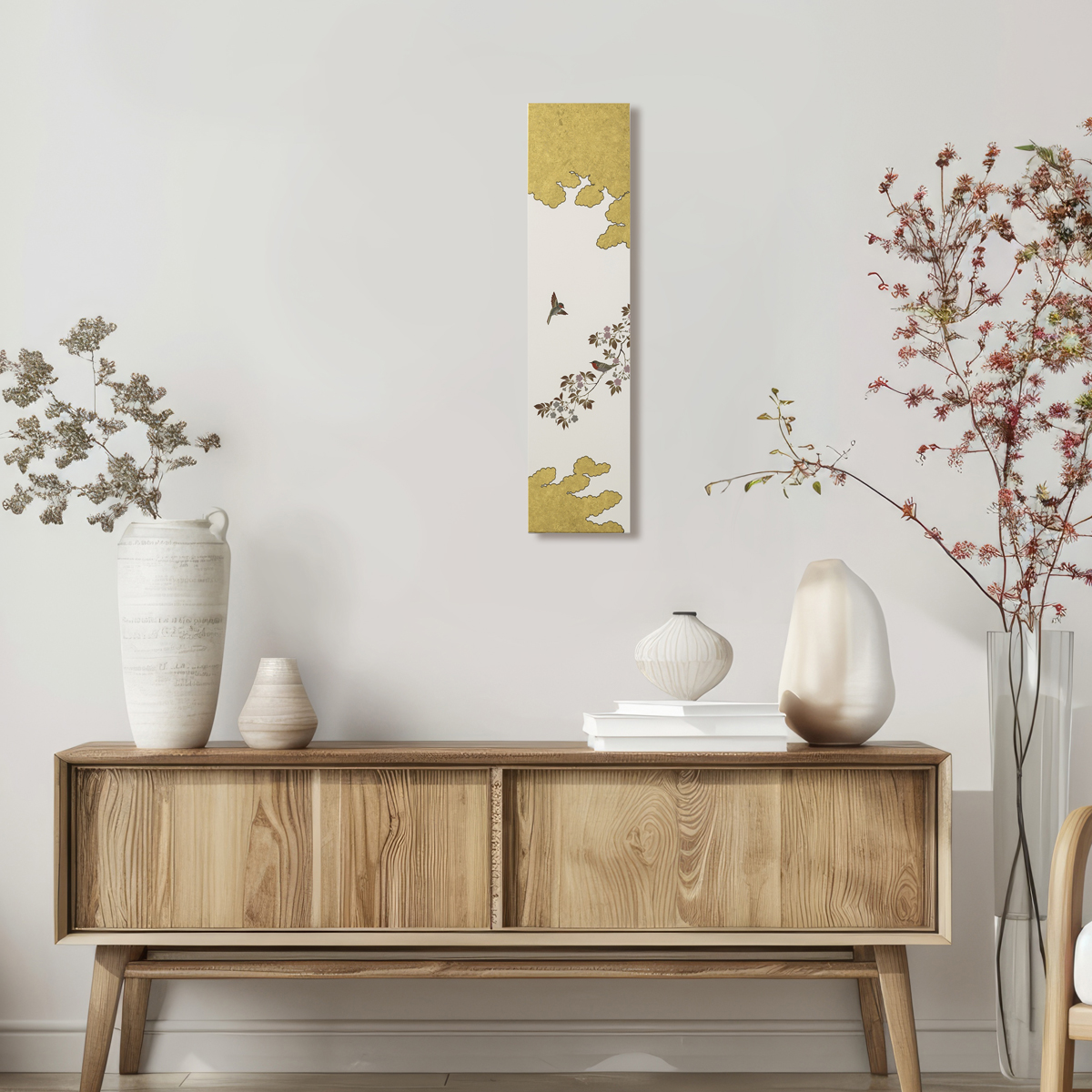 箔一 hakuichi 金箔 金沢箔 金沢 工芸品 花見鳥 アートパネル｜金箔