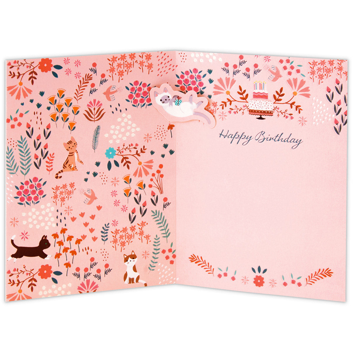 猫と花【誕生お祝い／立体カード】｜日本ホールマークのグリーティング