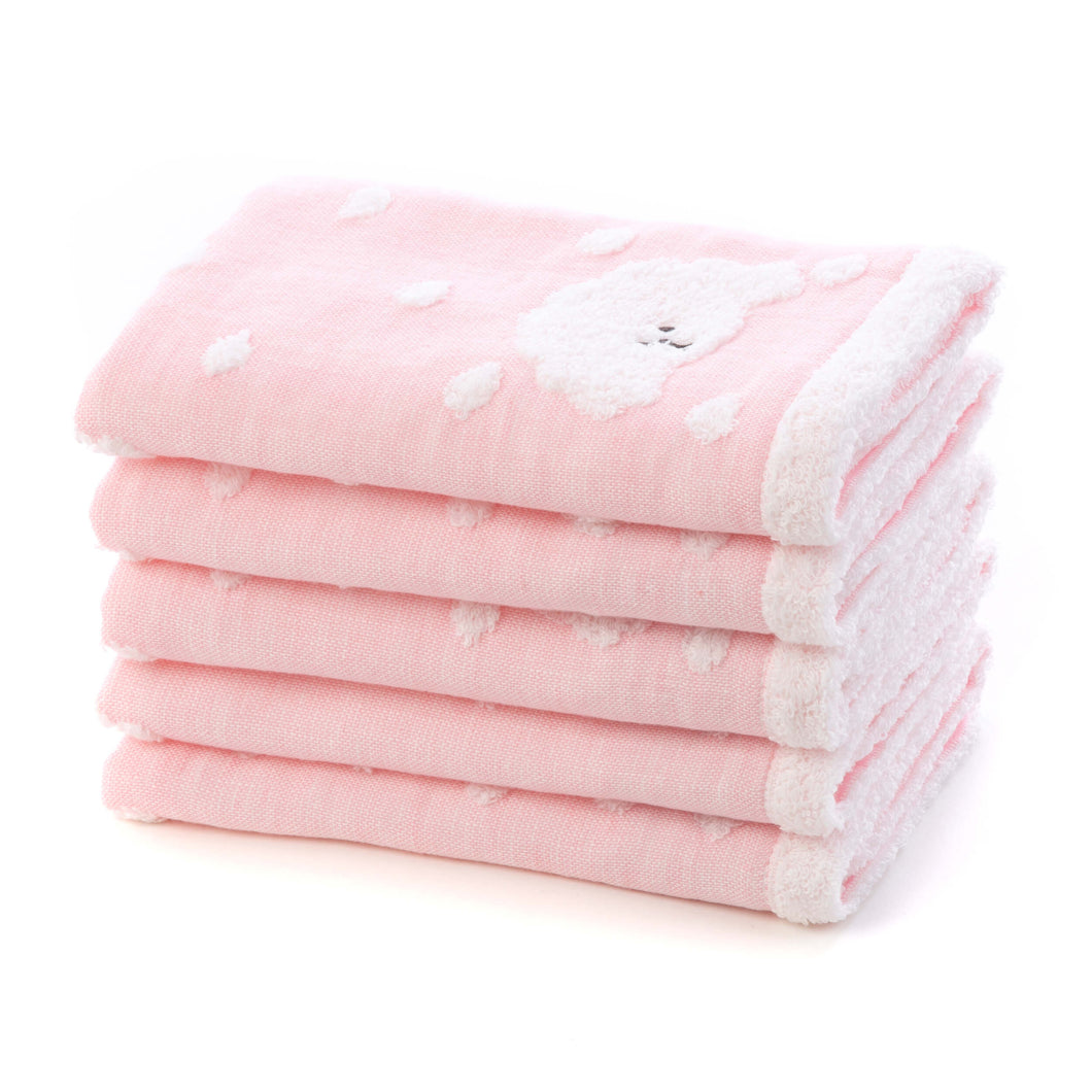 5枚セット COCOちゃんガーゼ ウォッシュタオル ｜今治の老舗タオル